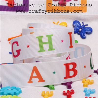 Alphabet Ribbon - 25mm